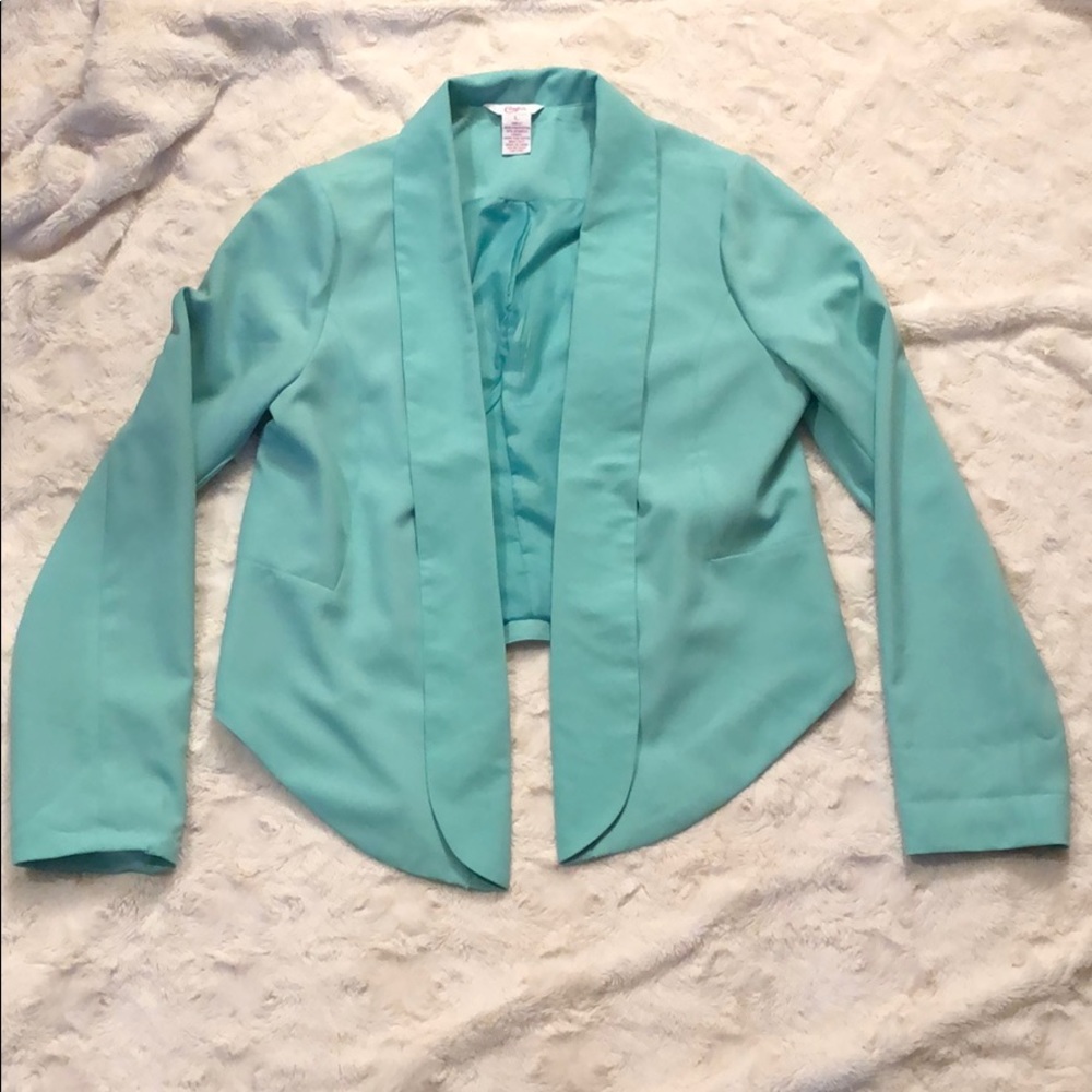 Candie’s teal blazer